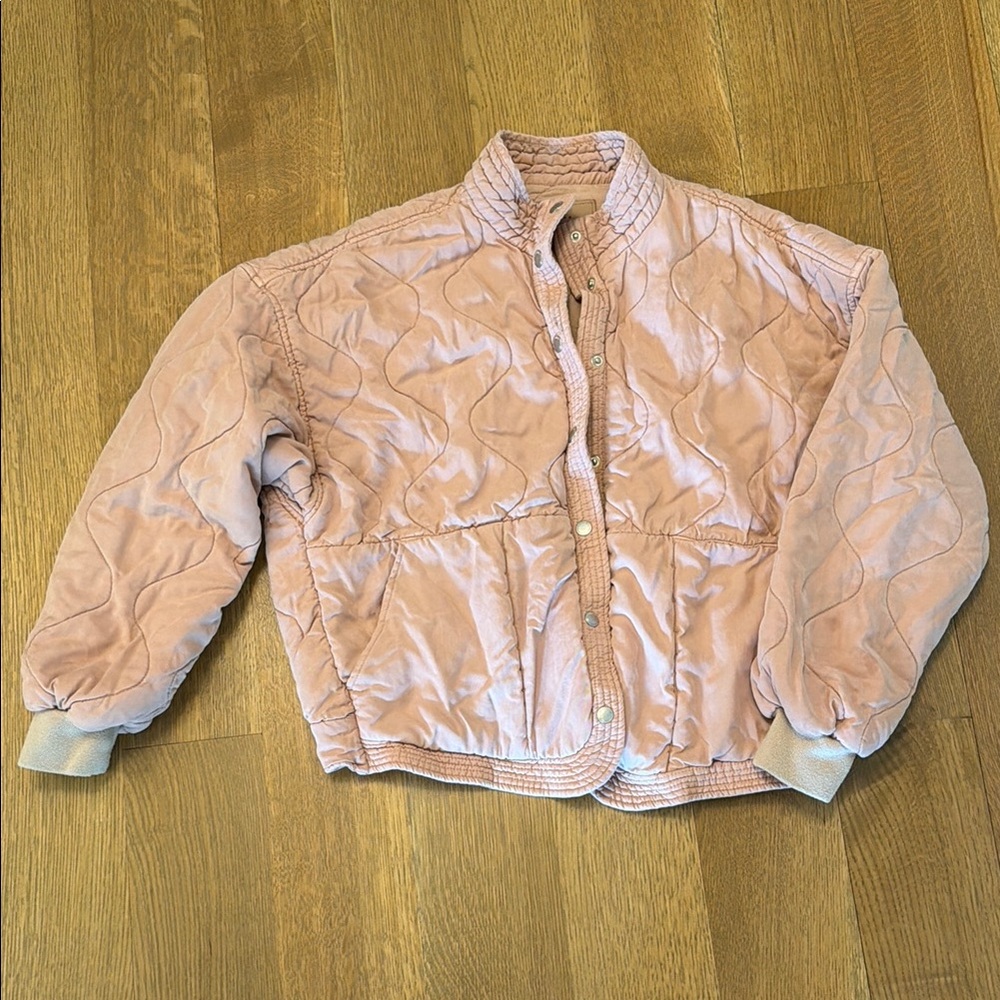 BlankNYC Pink Quilted Bomber Jacket